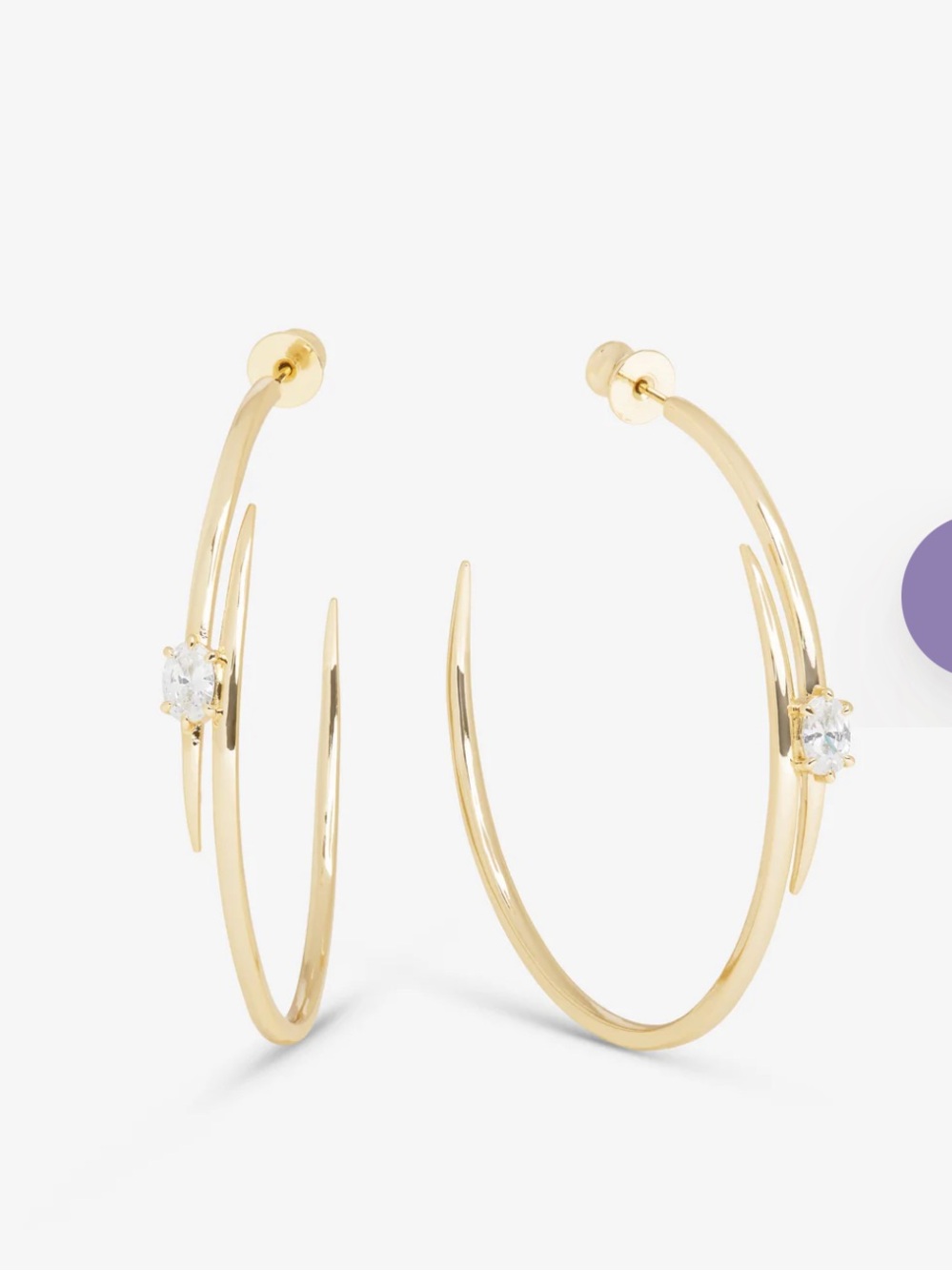 Melinda Maria She’s On Point Lasso Hoops-2” -FIRM